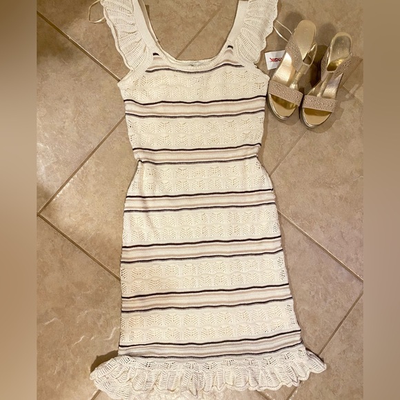 NWT Women’s freshman 1996 knit fit and flare striped dress size medium - Picture 2 of 11